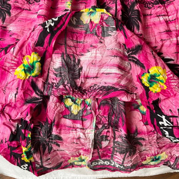 Unity Trading Hawaii Women Dress size S Sleeveless KneeLength AlohaTropical Pink - Picture 5 of 7